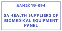 SAH2019-894 – SA HEALTH SUPPLIERS OF BIOMEDICAL EQUIPMENT PANEL