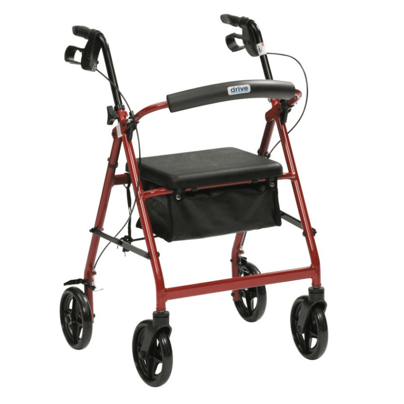 Drive Aluminium Lightweight Rollator - Red