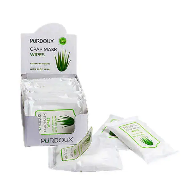 Purdoux CPAP Wipes Unscented Aloe Vera 12-Pack