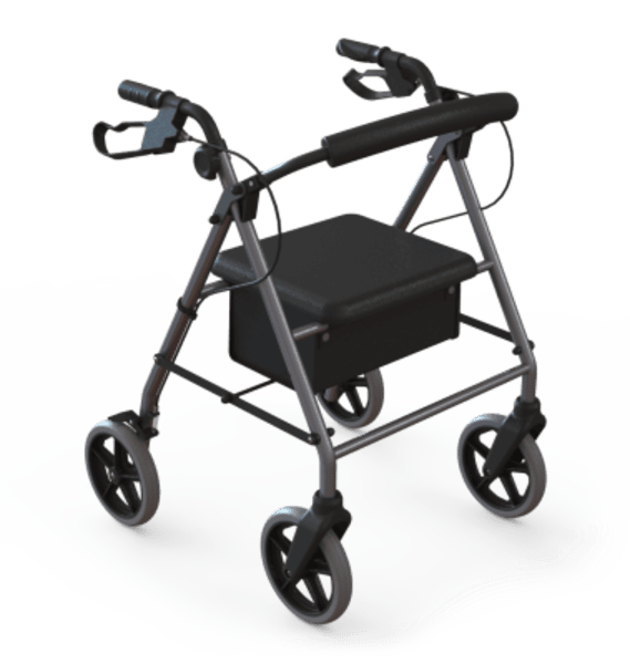 Redgum Seat Walker Soft Brake 8" Wheel - Silver