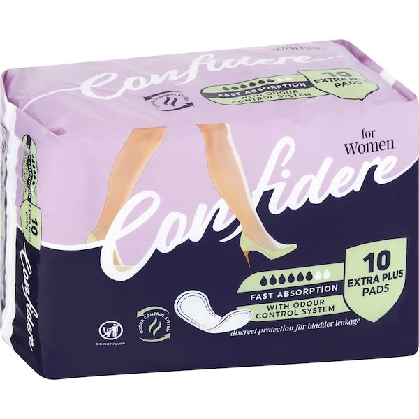 Confidere Incontinence Extra Plus Pads (10-Pack)