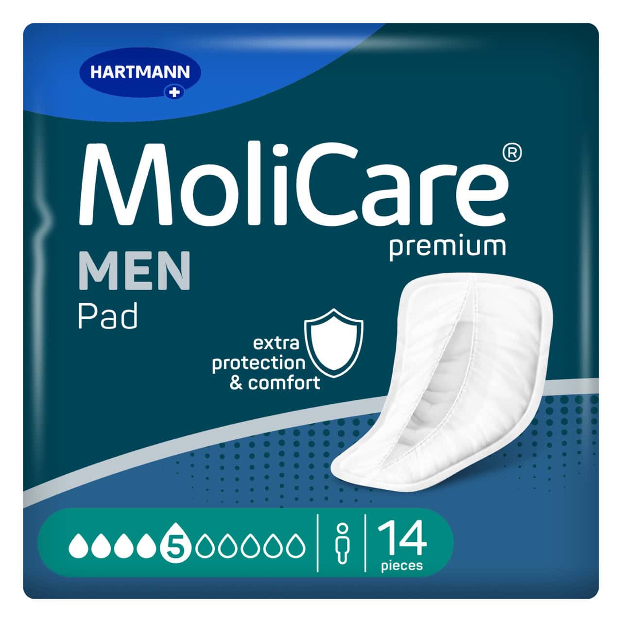 Molicare Men Premium 5 Drops Pads - 14 Pack
