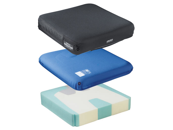 Varilite Evolution Wheelchair Cushion 20" x 20" with PSV And Mesh Cover