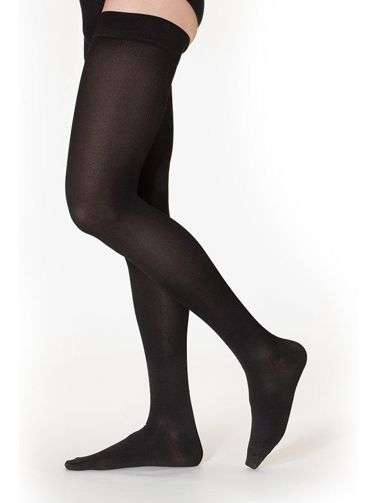 Sigvaris Essential Cotton Thigh Compression Stockings - Women's - Image 2