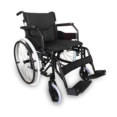 Redgum Quartz 19" Aluminium Self Propelled Wheelchair - Black
