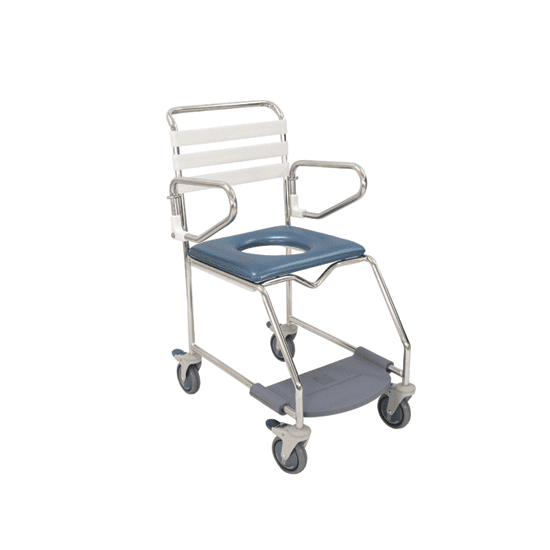KCare Transit Mobile Shower Commode with Weight Bearing Footplate - 445mm