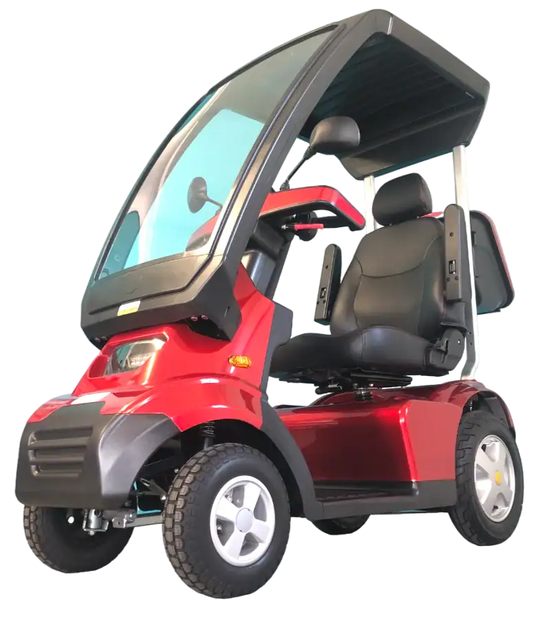 Afikim S4 Mobility Scooter with Canopy - Red (Ex Demo)