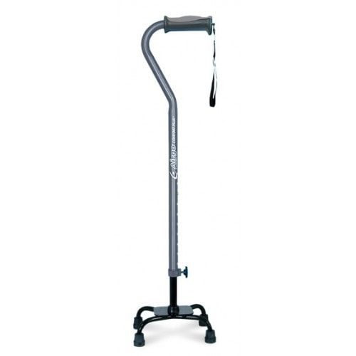 HMR Airgo Small Base Quad Cane - Charcoal