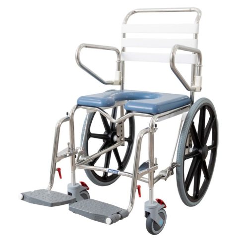 KCare Self Propel Mobile Height Adjustable Shower Commode