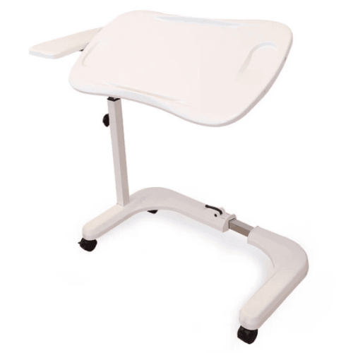Redgum Over Bed:Chair Adjustable Table - White1